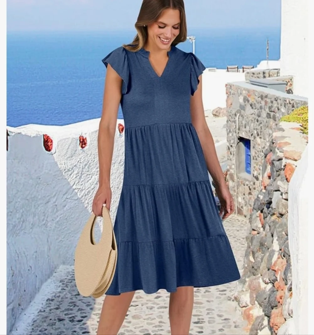 Ruffled Sleeve Dress - Picture 11 of 13